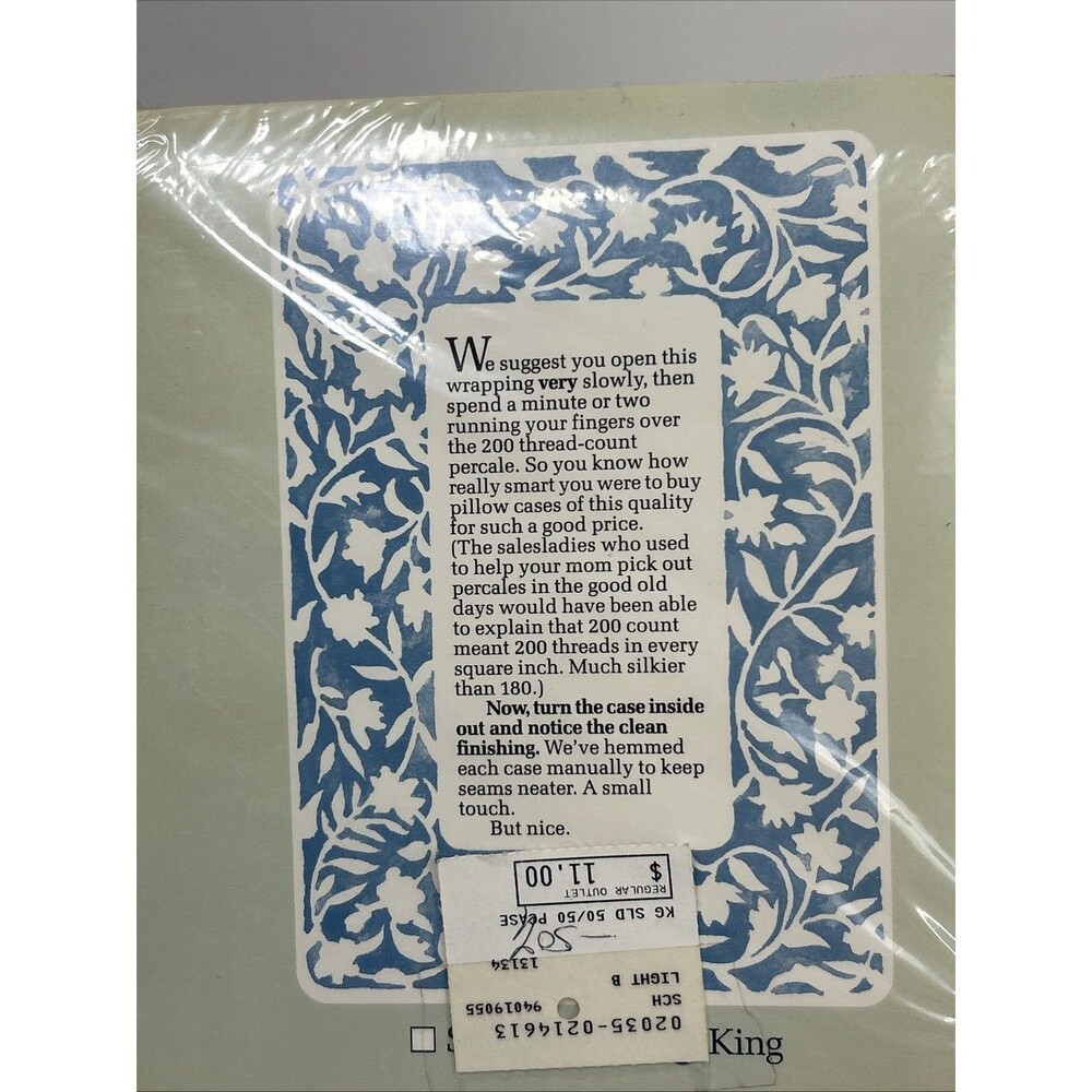 Lands End Coming Home King Pillowcases Set Of 2 Light Blue - Picture 6 of 6